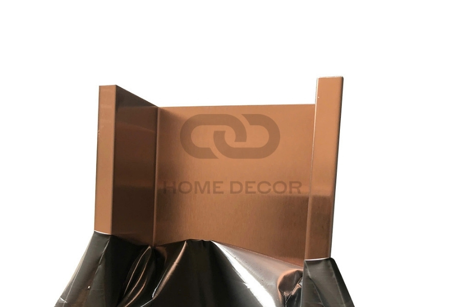 Các mẫu nẹp U Inox bản rộng Inox 304 với bề mặt bóng gương, xước mờ và màu PVD đa dạng